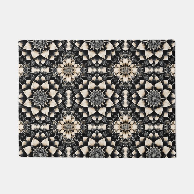 Paillasson Conception de mandala floral orné (Devant)