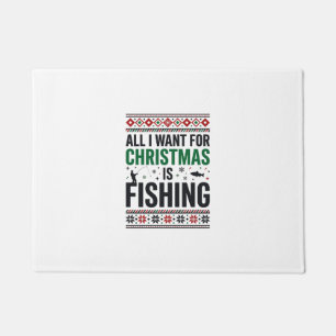 Paillasson Conception de pull moche de pêche à Noël