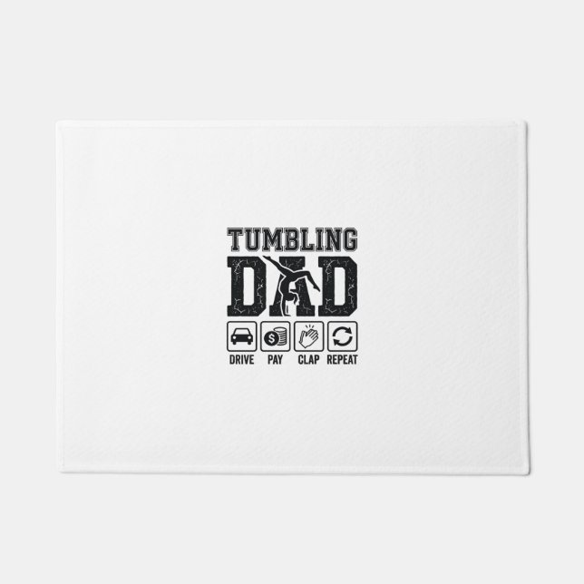 Paillasson Conception de T-shirt Tumbling Dad Drive Pay Clap  (Devant)