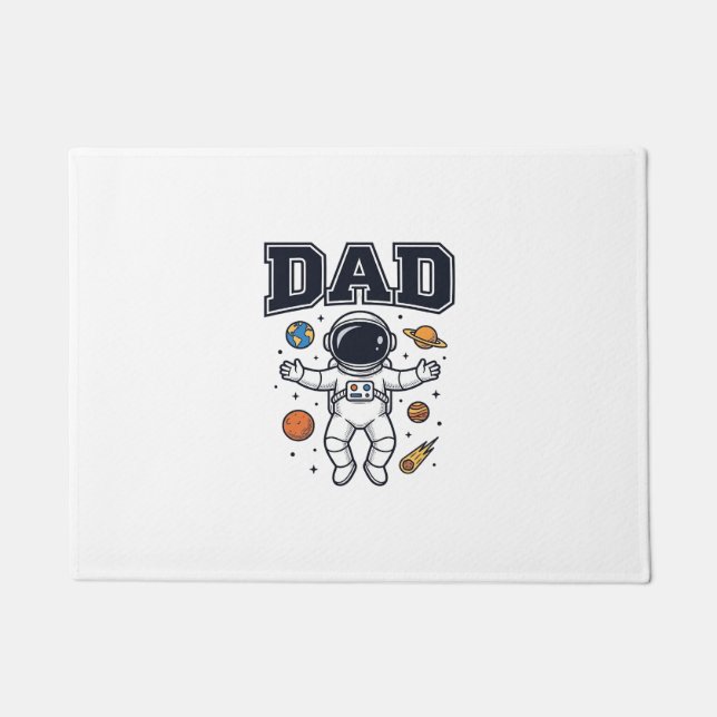 Paillasson Conception de T-shirt Vector Space Astronaute Papa (Devant)