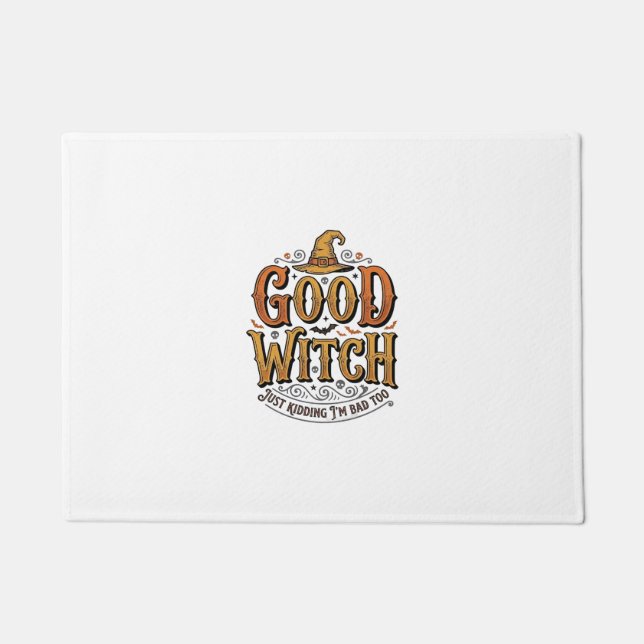 Paillasson Conception de typographie Halloween sorcière genti (Devant)