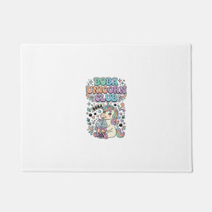 Paillasson Conception de typographie Kawaii Club Licorne Boba