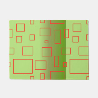 Paillasson Conception géométrique verte Motif moderne