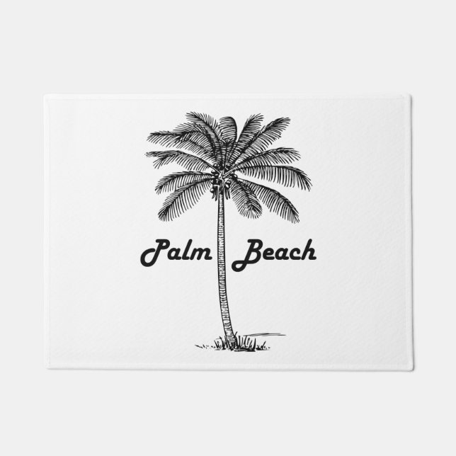 Paillasson Conception noire et blanche de Palm Beach la (Devant)