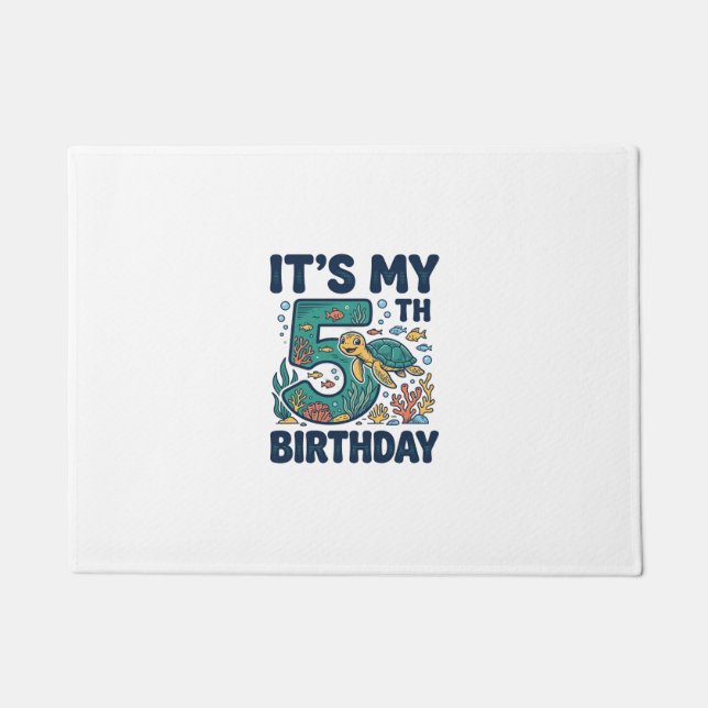 Paillasson Conception vectorielle sous-marine de tortue marin (Devant)