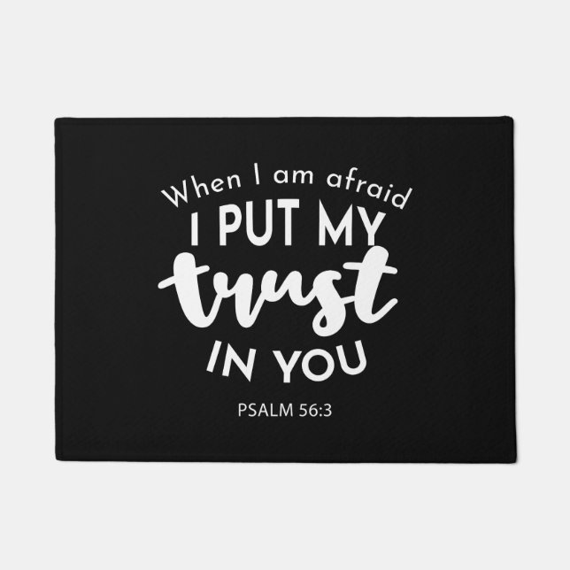 Paillasson Confiance dans l'obscurité Quand j'ai peur, je met (Devant)