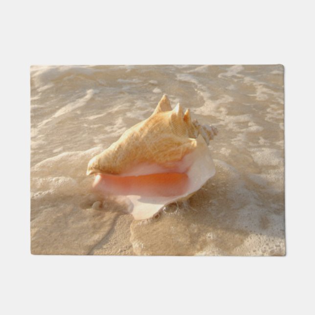 Paillasson Conque Shell en sable sur la plage tropicale (Devant)