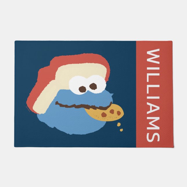 Paillasson Cookie Monster Camp Cookies | Ajouter Votre Nom (Devant)