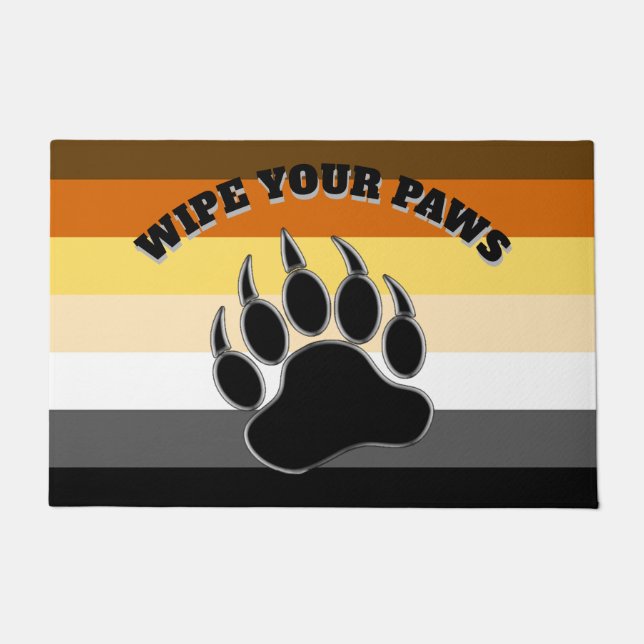 Paillasson Cool Bear Pride Ours Paw essuyer vos pattes (Devant)