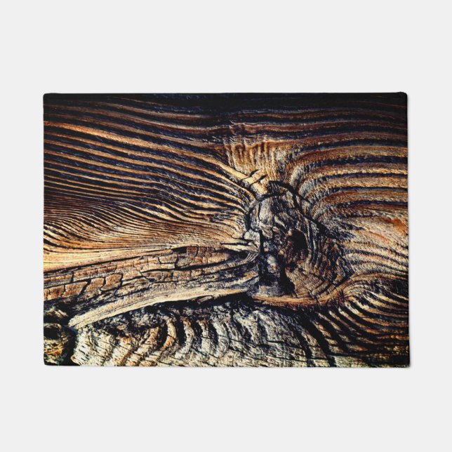 Paillasson Cool de texture bois unique (Devant)