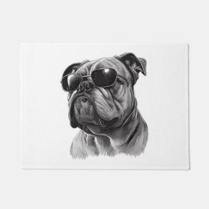 Paillasson Cool English Bulldog avec lunettes de soleil