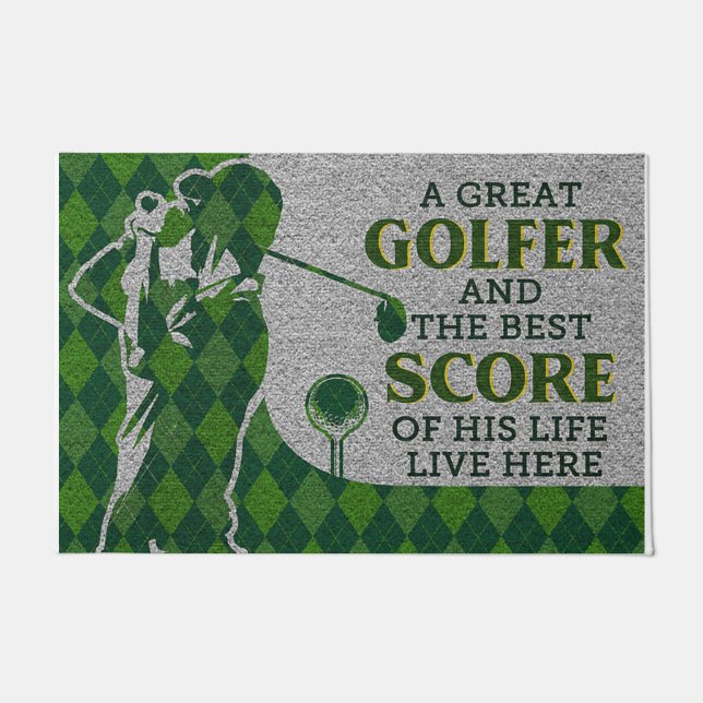 Paillasson Cool Golfer And His Best Score (Devant)