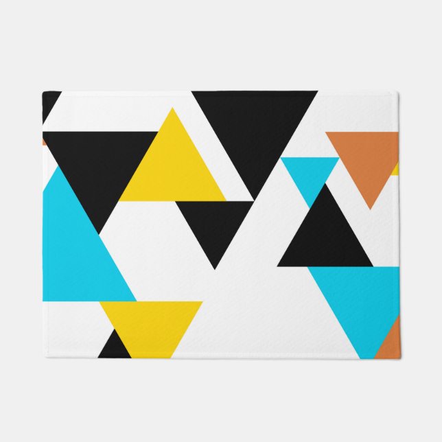 Paillasson Cool, unique, tendance, urbain, triangles modernes (Devant)