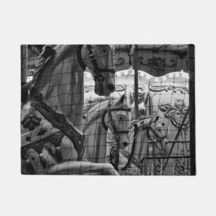 Paillasson Cool, urbain, photo moderne de chevaux de carrouse