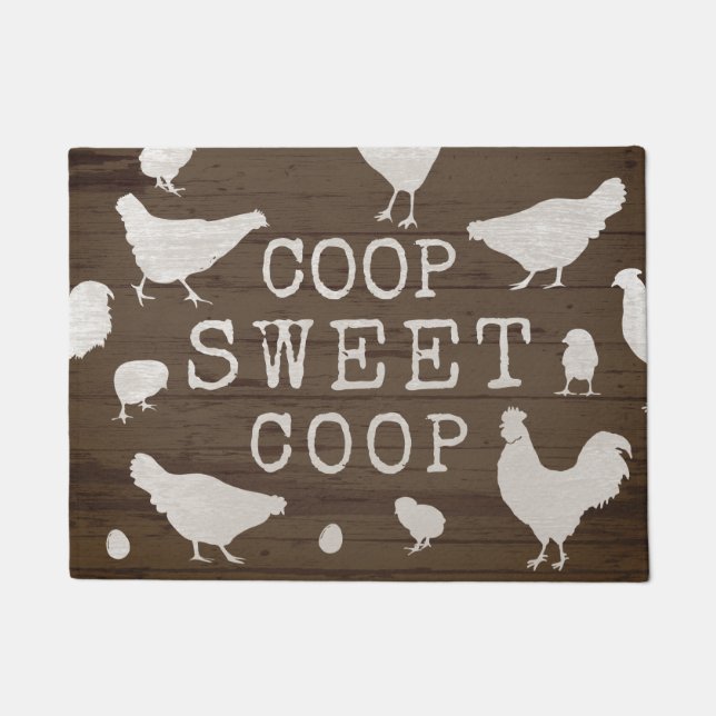 Paillasson Coop Sweet Coop Homestead Poulets Hen House (Devant)