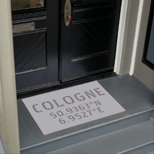 Paillasson Coordonnées de la longitude de latitude de Cologn