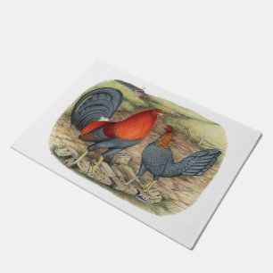 Paillasson Coqs américains bleus rouges