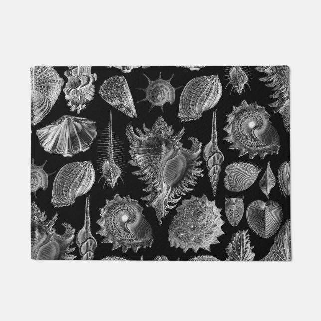 Paillasson Coquillages vintages Noirs (Devant)