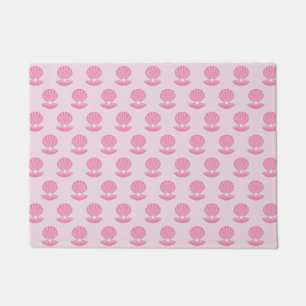 Paillasson Coquille d'huître rose pour bébé et modèle de perl