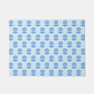 Paillasson Coquille d'huîtres pour bébé bleu et modèle de per