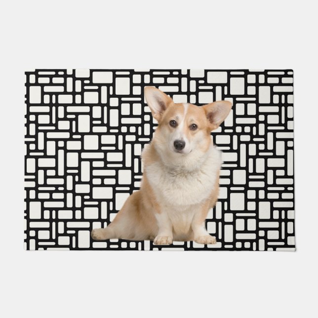 Paillasson Corgi Abstrait mignon (Devant)