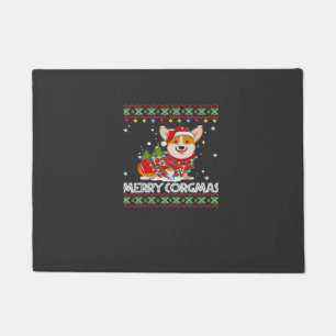Paillasson Corgi Chien Joyeux Corgmas Santa Corgi Noël dégueu
