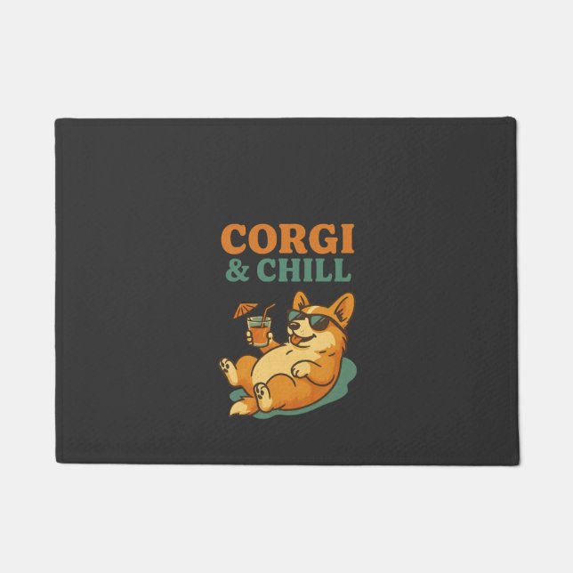 Paillasson Corgi et Chill (Devant)