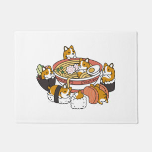 Paillasson Corgi Ramen Sushi