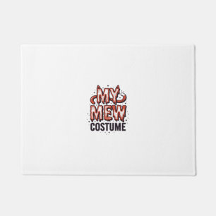 Paillasson Costume de chat mignon d'Halloween Design vintage_
