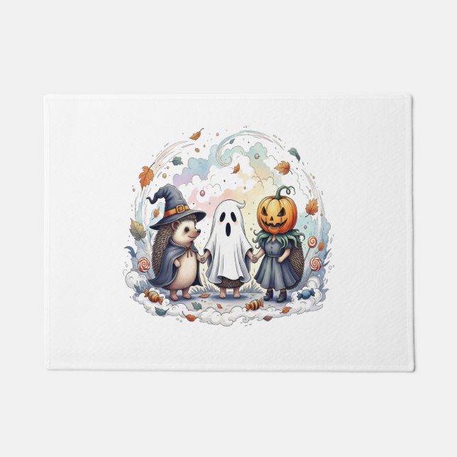 Paillasson Costume de hérissons mignons d'Halloween (Devant)