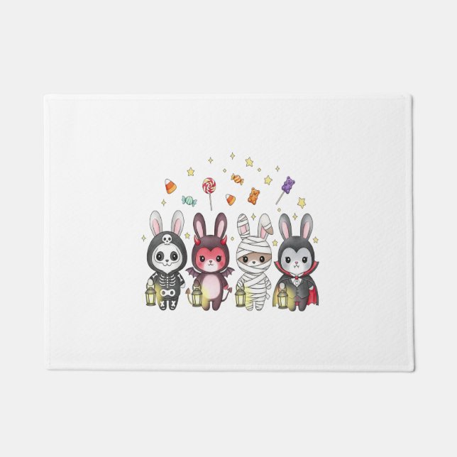 Paillasson Costume de lapin mignon Halloween (Devant)