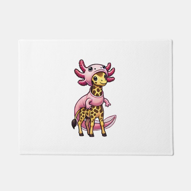 Paillasson Costume Kawaii Giraffe Axolotl (Devant)