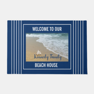 Paillasson Côté mer Famille Plage Maison Bleue Bienvenue  