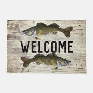 Paillasson Cottage bienvenu de maison de lac fish de brochets