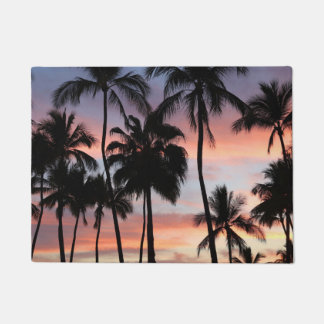 Paillasson Coucher de soleil des palmiers tropicaux