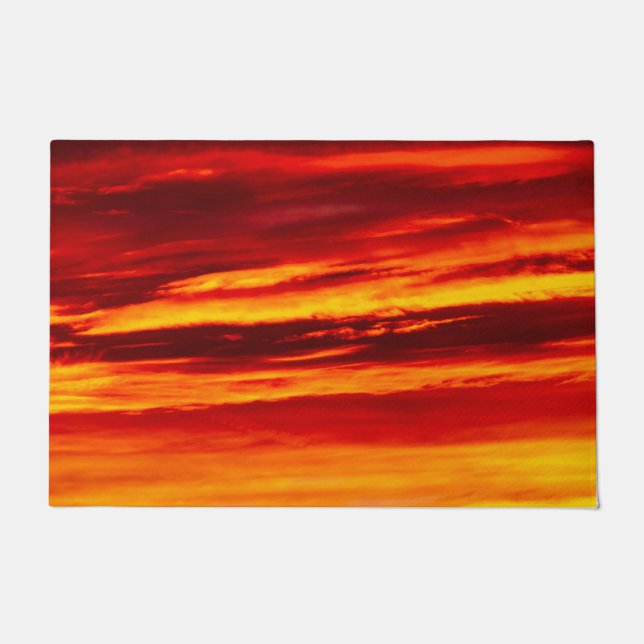 Paillasson Coucher de soleil rouge (Devant)