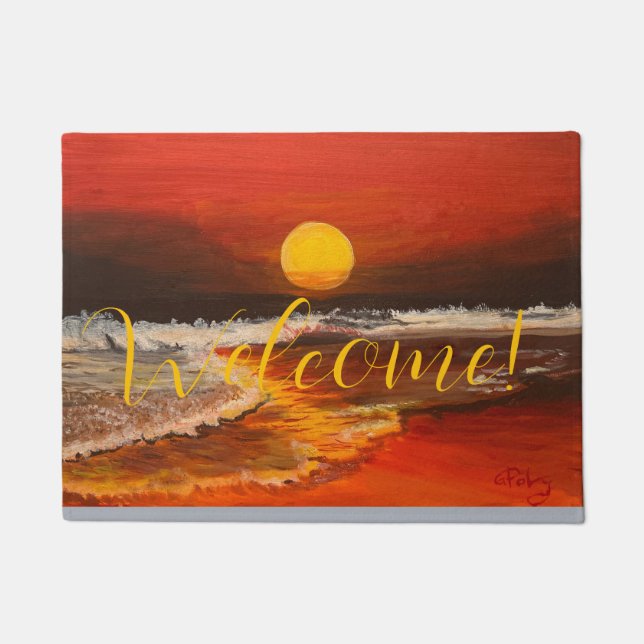 Paillasson Coucher de soleil sur le Pacifique, par Gary Polin (Devant)