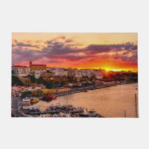Paillasson Coucher de soleil sur le port de Mahon - Minorque,