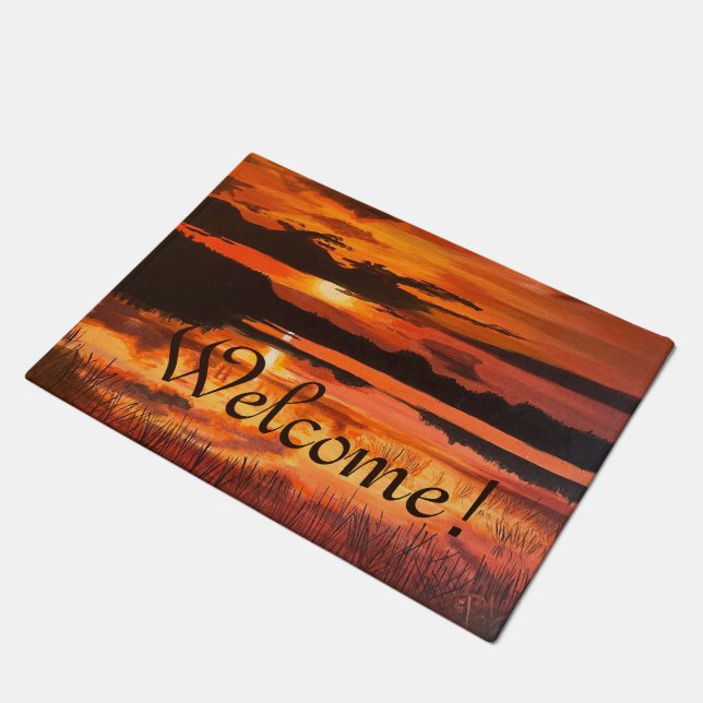 Paillasson Coucher de soleil sur les Everglades, par Gary Pol (Incliné)