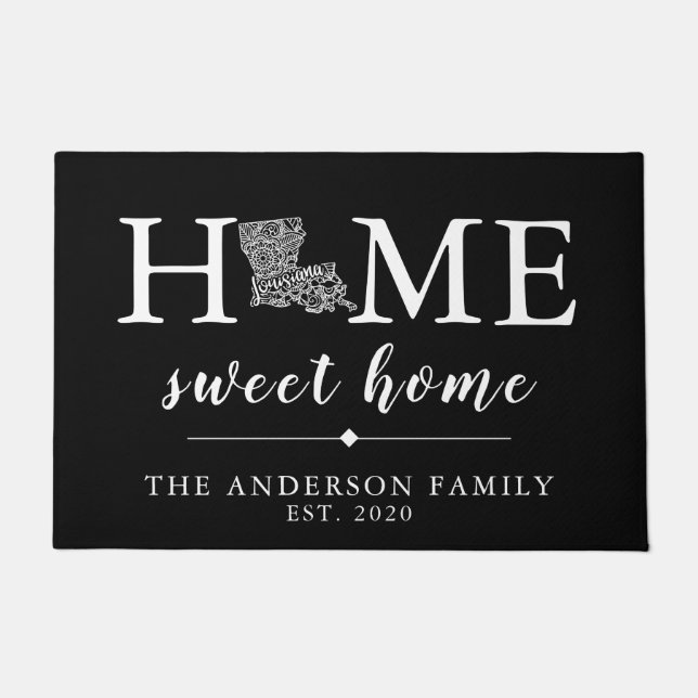 Paillasson Couleur modifiable LOUISIANA État personnalisé (Devant)