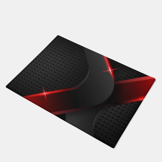 Paillasson couleur noir et rouge (Incliné)