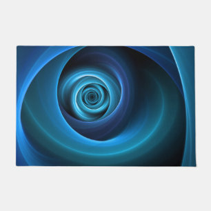 Paillasson Couleurs bleu spirale 3D Art Abstrait fractal mode