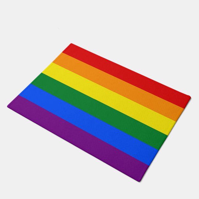 Paillasson COULEURS DE DRAPEAU D'ARC-EN-CIEL + vos idées (Incliné)