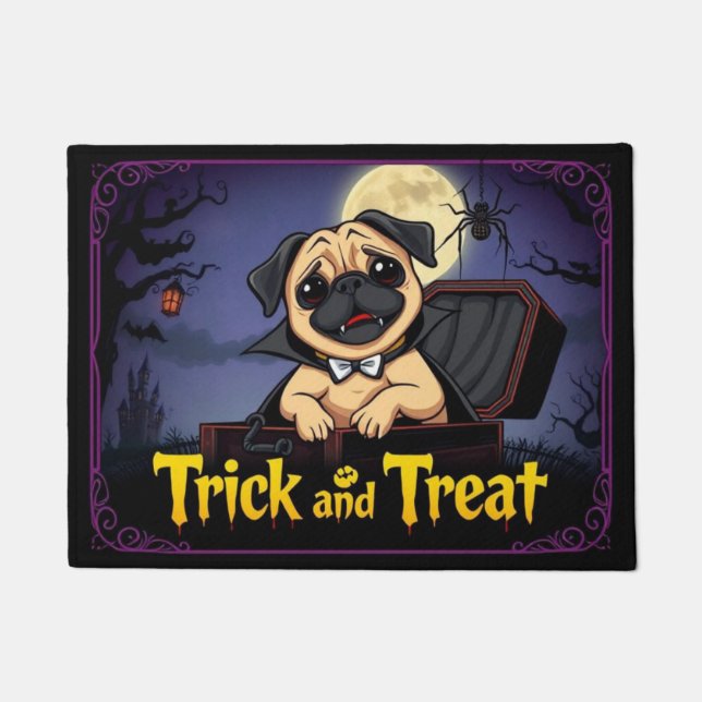 Paillasson Count Pug Trick And Treat (Devant)