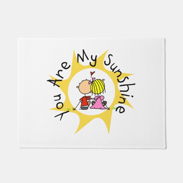 Paillasson Couple in Love You Are My Sunshine Doormat (Devant)