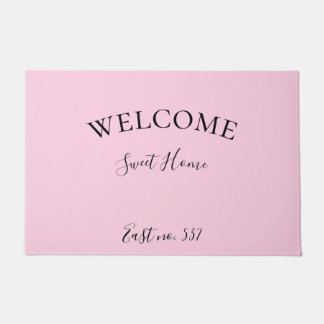 Paillasson Couple Rose Black Modern Welcome mat