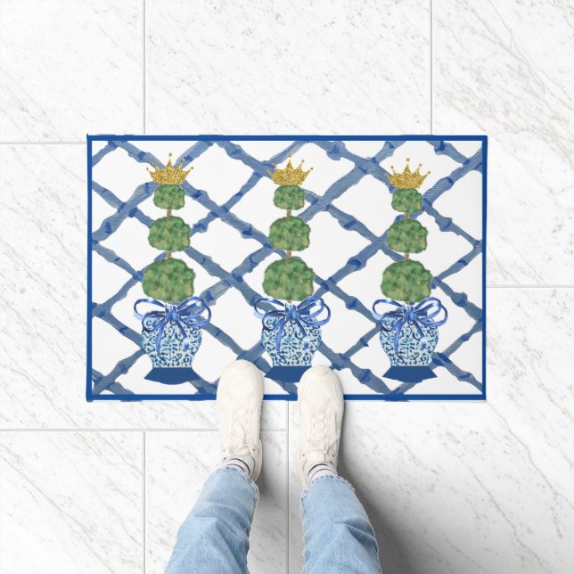 Paillasson Couronne Topierie Chinoiserie Ginger Jars Jar (Intérieur)