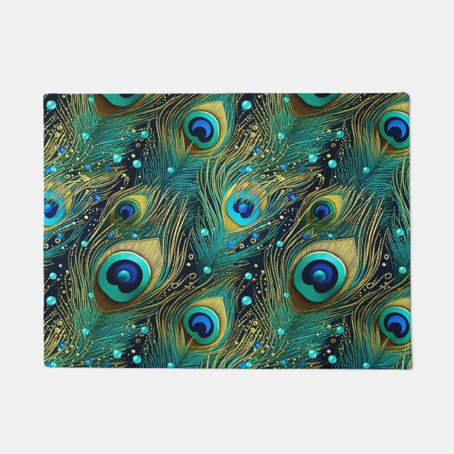 Paillasson Coussin de jet Peacock Passion (Devant)