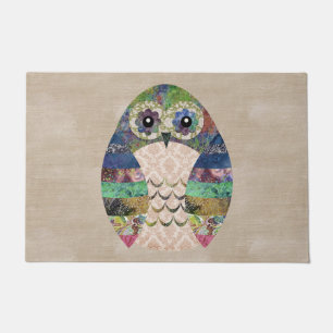 Paillasson Coutume de Bohème d'oiseau de Boho de rétro hibou
