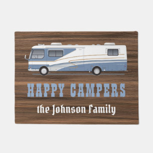 Paillasson Coutume rustique de famille de camping en bois rv
